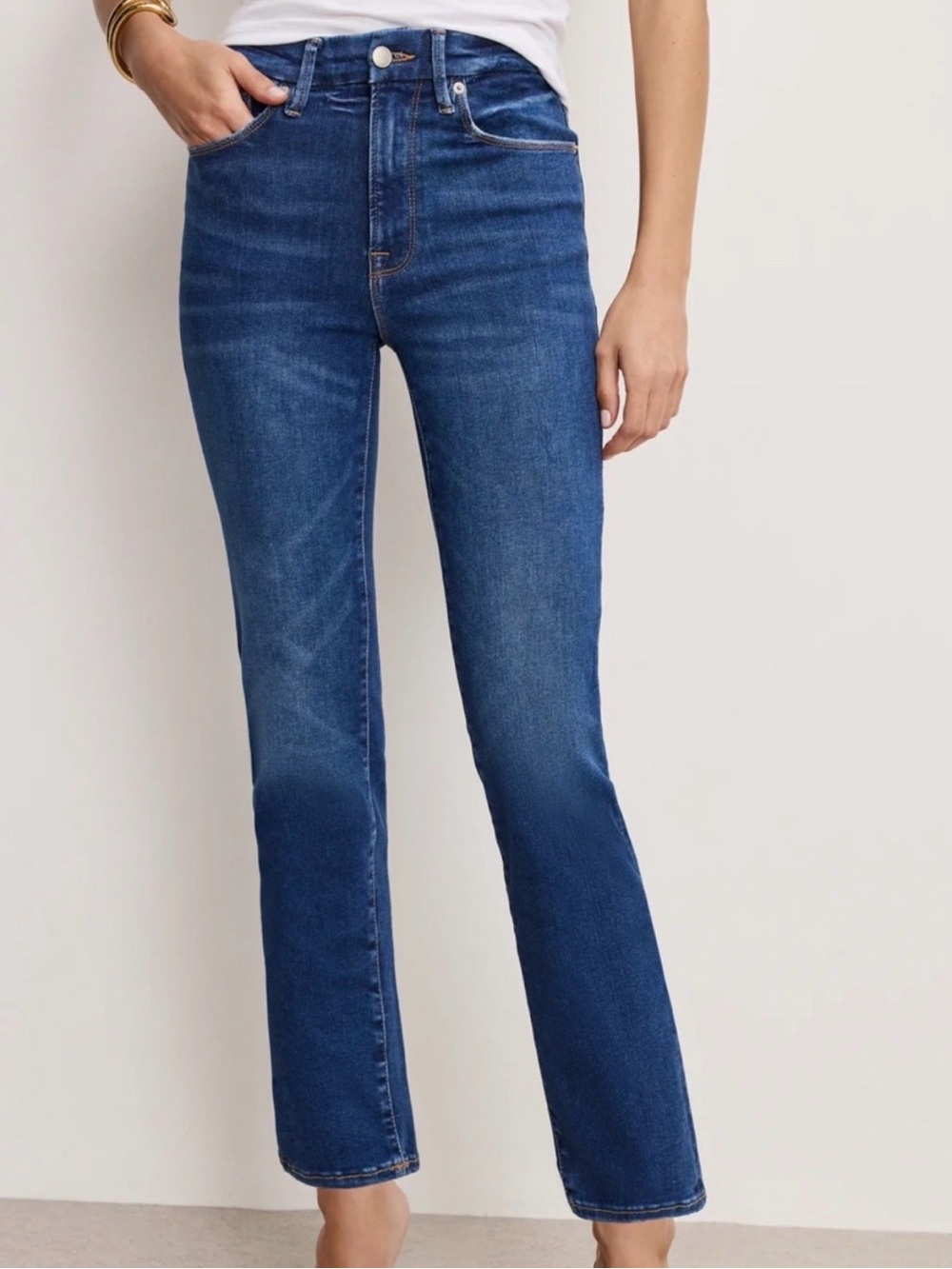 Good American Always Fits Good Legs Straight Jeans 00-4